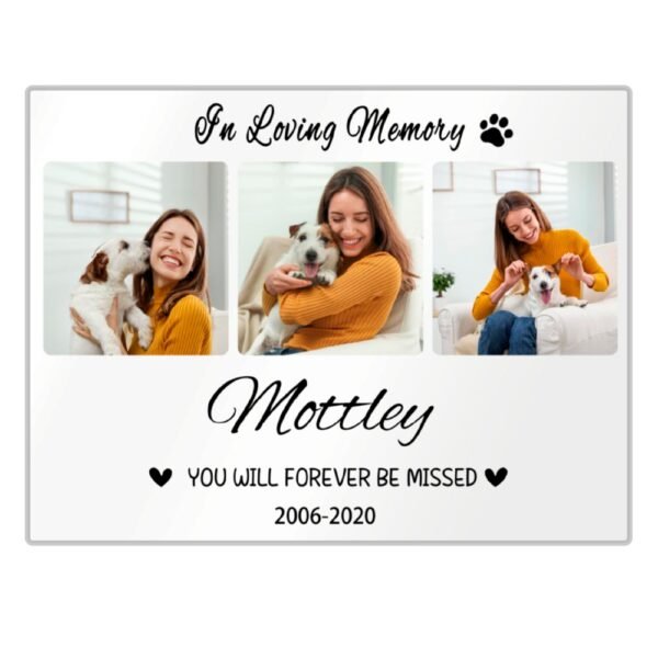 Custom Acrylic Personalized Beloved Pet Memorial Photo Frames - Image 2