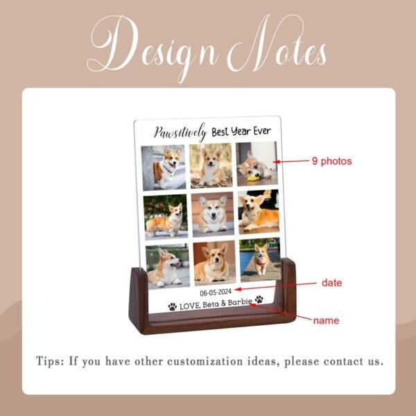 Custom Acrylic Plaque Pet Loss Memorial Pet Photo Frames - Image 2