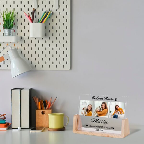 Custom Acrylic Personalized Beloved Pet Memorial Photo Frames - Image 3